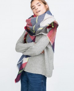 Zara check scarf